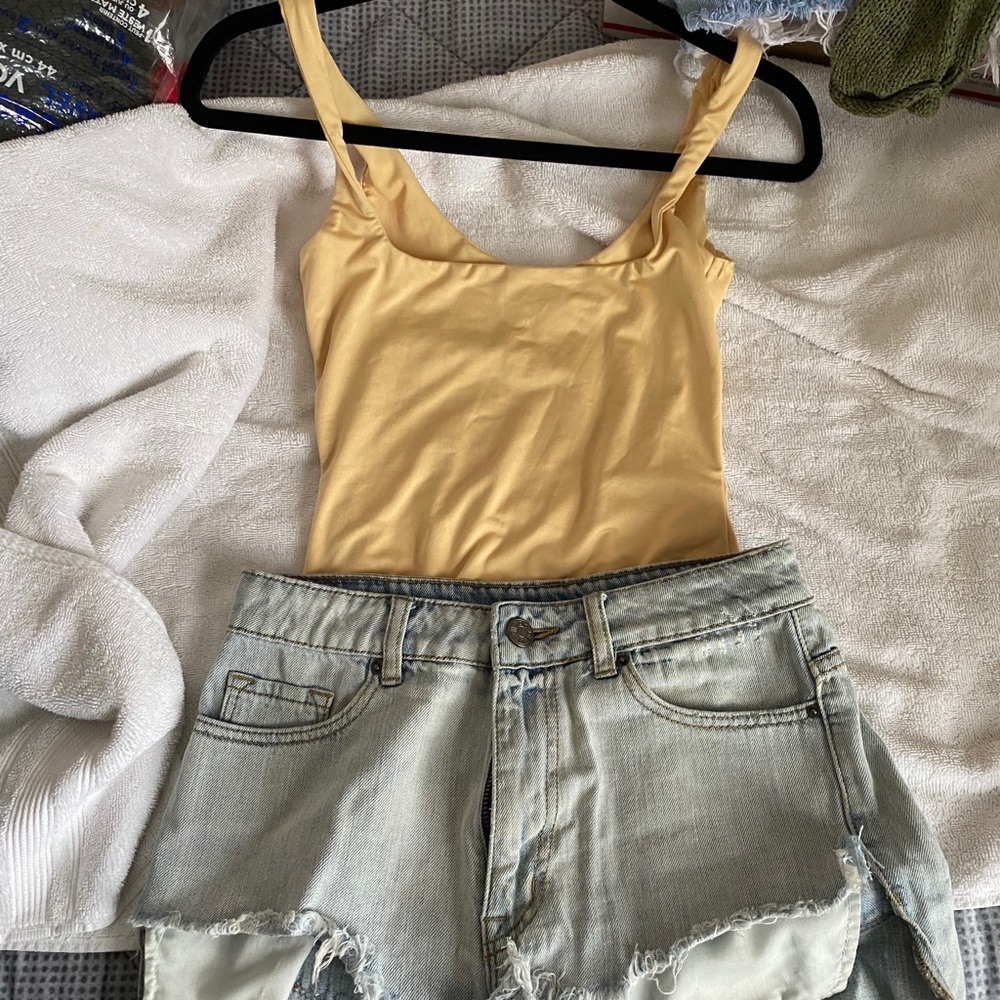 Yellow bodysuit NWOT